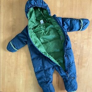 REI down bunting snowsuit, 12mos